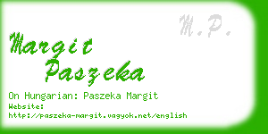 margit paszeka business card